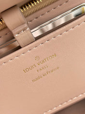 GO-14 MM 23 IN LIGHT PINK QUILTED LAMBSKIN GOLD HARDWARE