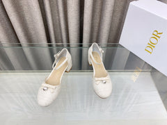 PEARL MARY JANE PUMP IN WHITE LAMBSKIN 30 MM