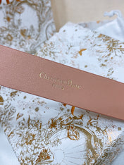 DIOR 25S BELT 30 MM IN DUSTY PINK CALFSKIN 586581