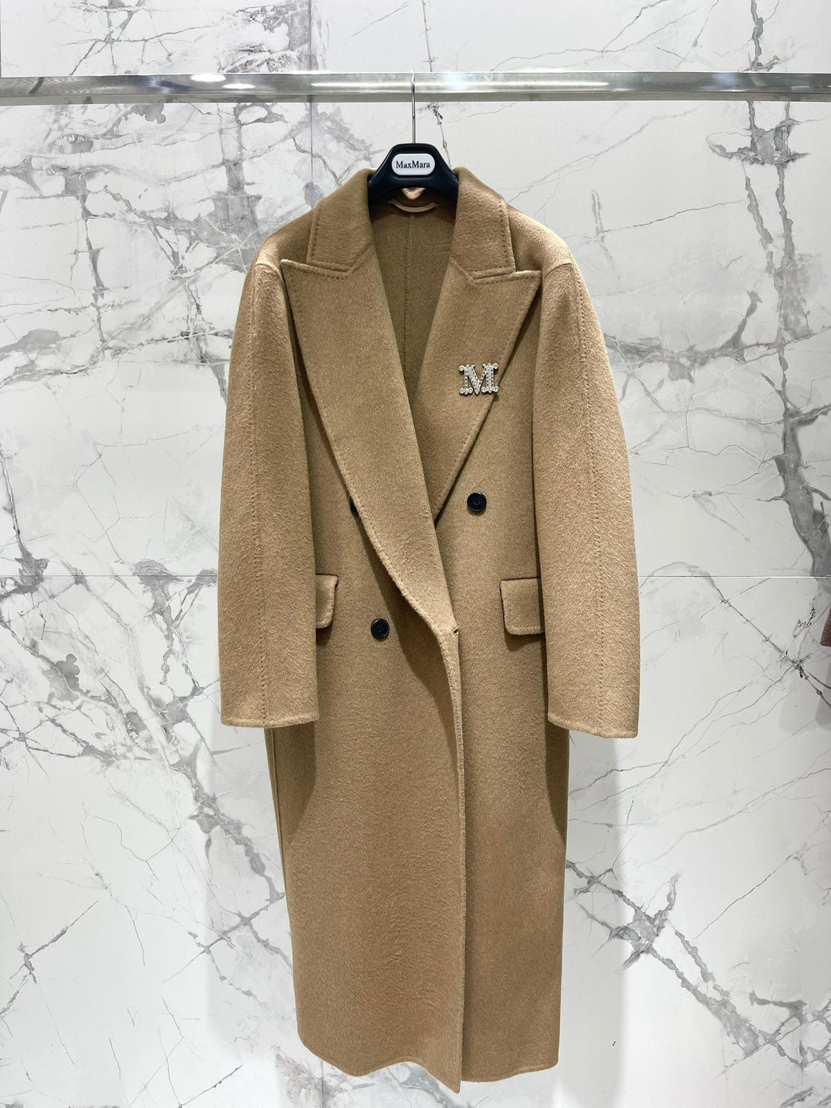 MAX MARA 25S KNITTED NOTCHED-COLLAR COAT 053