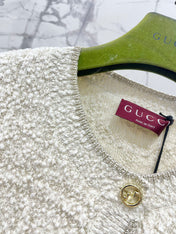 Gucci 2025 Cardigan Cream White Wool