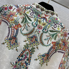 Zimmerman Midi Dress Beige Embroidered with Floral Patterns Cotton 226185