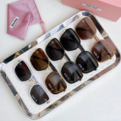 LOGO SQUARE SUNGLASSES 𝘚𝘔𝘜08𝘚 IN METAL