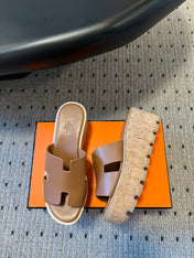EZE SANDAL 85 MM IN BRONZE BROWN CALFSKIN