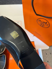 KLEO SLINGBACK IN BLACK CALFSKIN