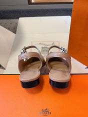 KLEO SLINGBACK IN CREPE PINK CALFSKIN