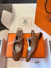 KLEO SLINGBACK IN BRONZE BROWN CALFSKIN