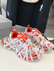 3XL EXTREME LACE SNEAKER ORANGE MIX DUST WHITE AND SILVER