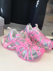 3XL EXTREME LACE SNEAKER SILVER AND PINK