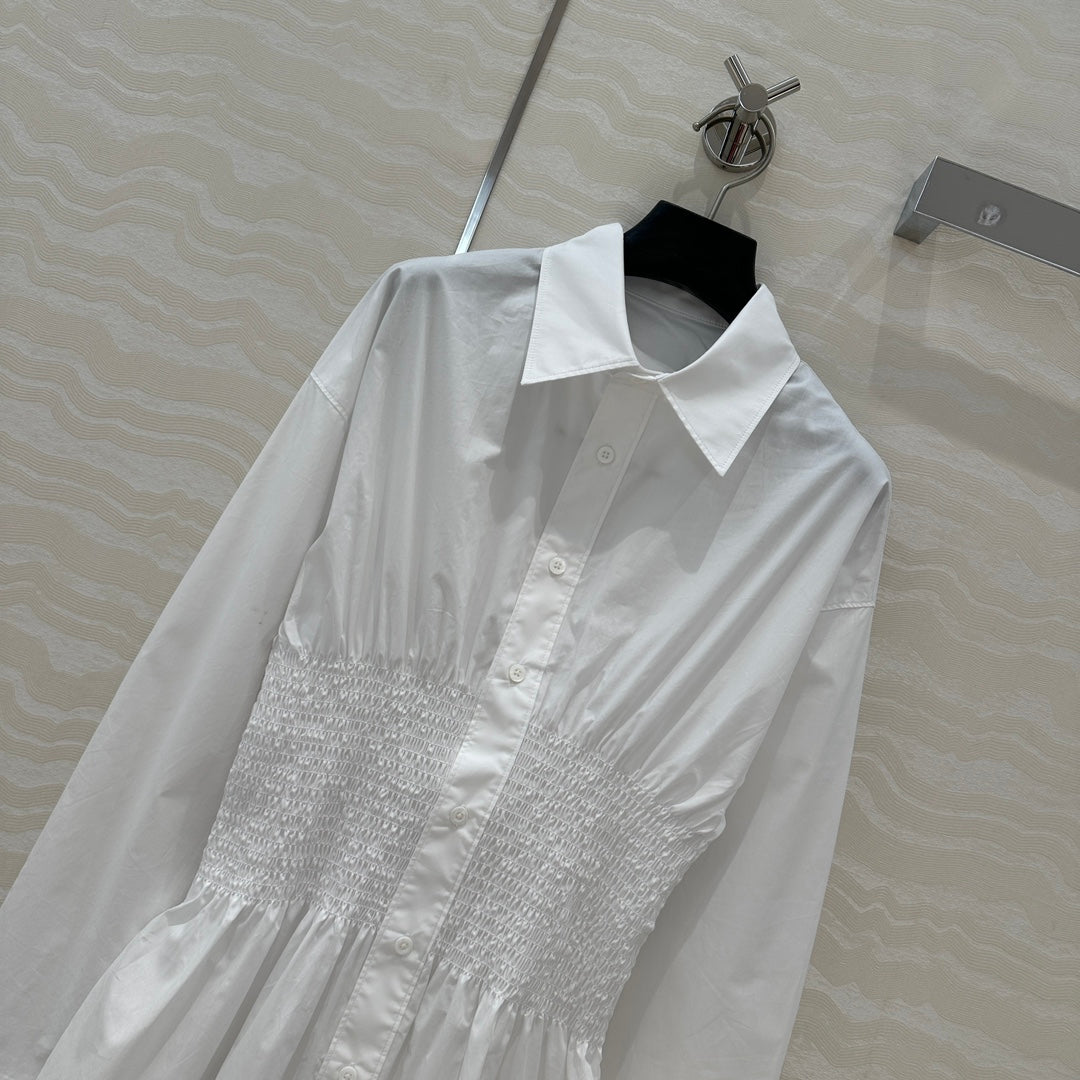 PRADA PREMIUM SHIRT DRESS WITH WAISTED DESIGN 276300