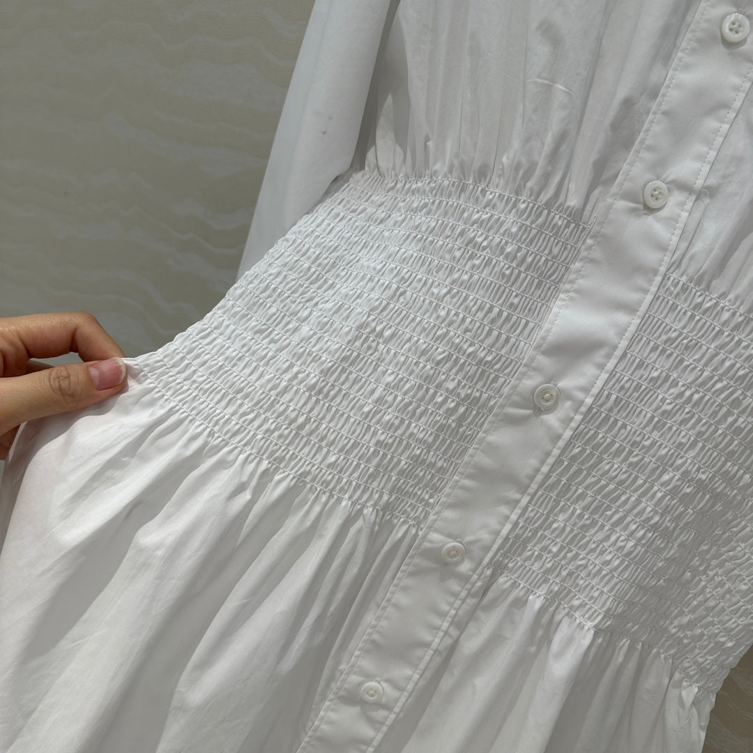 PRADA PREMIUM SHIRT DRESS WITH WAISTED DESIGN 276300