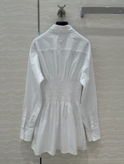 PRADA PREMIUM SHIRT DRESS WITH WAISTED DESIGN 276300