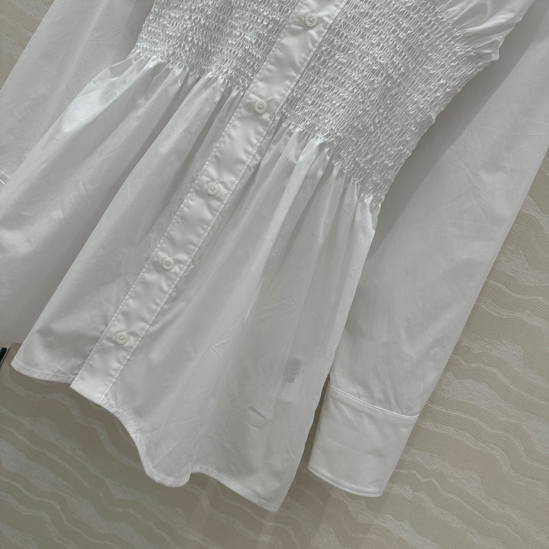 PRADA PREMIUM SHIRT DRESS WITH WAISTED DESIGN 276300