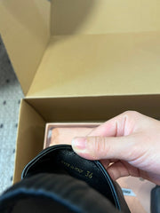 RUCHES SANDALS IN BLACK LAMBSKIN