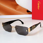 PANTHÈRE RIMLESS RECTANGULAR FRAME SUNGLASSES CT0637S IN METAL