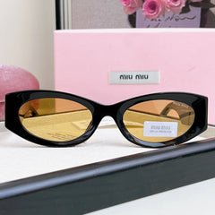 LOGO SMU 11WS SUNGLASSES 575894 IN BLACK ACETATE BROWN LENS