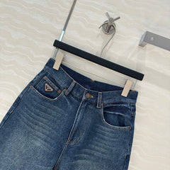 PRADA FASHION STRAIGHT-LEG DENIM SHORTS 263942