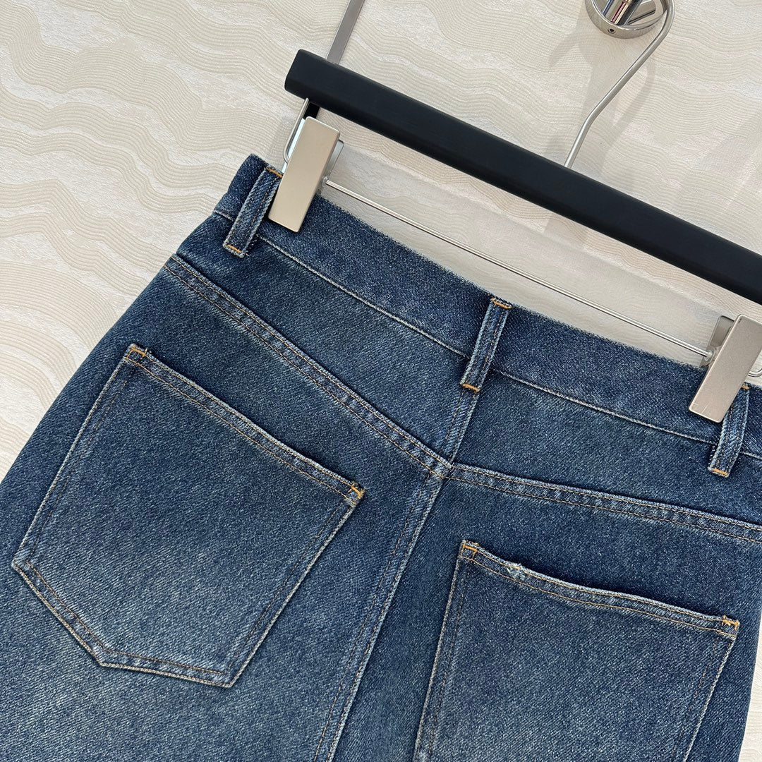 PRADA FASHION STRAIGHT-LEG DENIM SHORTS 263942