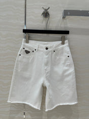 PRADA FASHION STRAIGHT-LEG DENIM SHORTS 263945