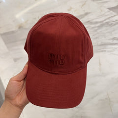 MM BASEBALL CAP IN RED FABRIC EMBROIDERED LOGO STYLE 9