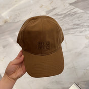 MM BASEBALL CAP IN BROWN FABRIC EMBROIDERED LOGO STYLE 6