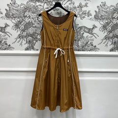 MIU 25S VEST DRESS GREY IN NYLON 263148