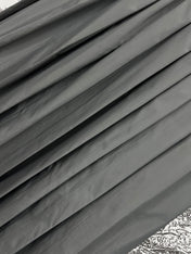 MIU 25S PLEASED SKIRT GREY IN NYLON 263129