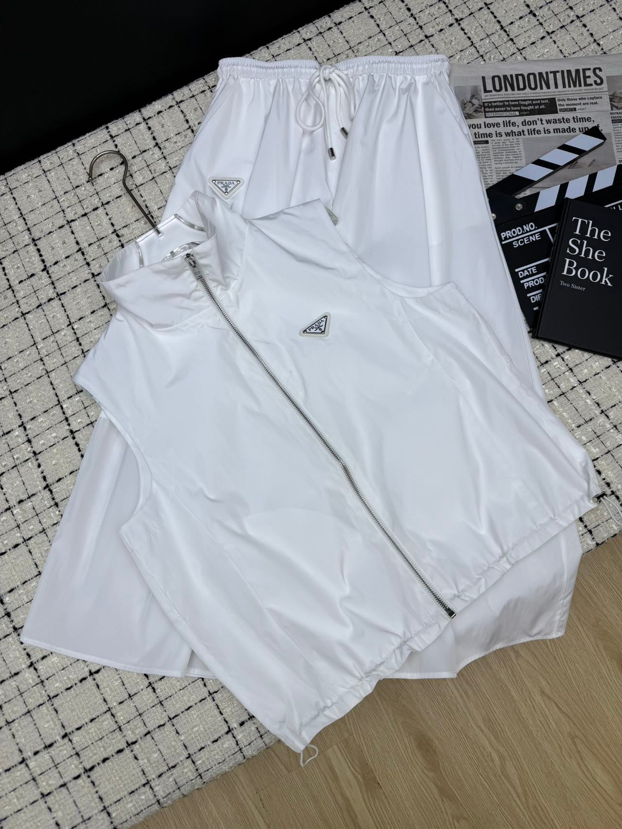 PRADA TOP AND SKIRT SET STYLE 124