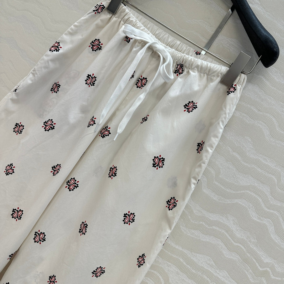MIUMIU STRAIGHT-LEG CROPPED PANTS WITH ELASTIC WAISTBAND 261440