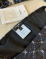 CC BIKINI SWIMSUIT SET IN BLACK AND WHITE PLAID 629230