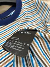 STRIPED CREW NECK TEE 25S IN COTTON 266080