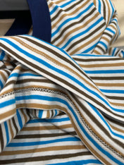 STRIPED CREW NECK TEE 25S IN COTTON 266080