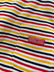STRIPED CREW NECK TEE 25S IN COTTON 266086