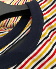 STRIPED CREW NECK TEE 25S IN COTTON 266086