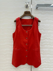 LP SLEEVELESS LINEN BLAZER 272246