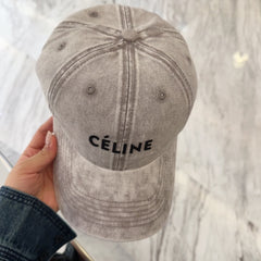 BASEBALL CAP MODEL 650043 IN WASHED GREY DENIM