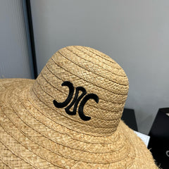 WIDE BRIM HAT MODEL 650341 IN NATURAL RAFFIA STRAW