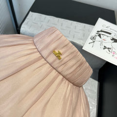 WIDE BRIM HALF HEAD HAT MODEL 650343 IN LIGHT PINK PLEATED SATIN