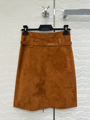 PRADA LAMB LEATHER SKIRT 276298