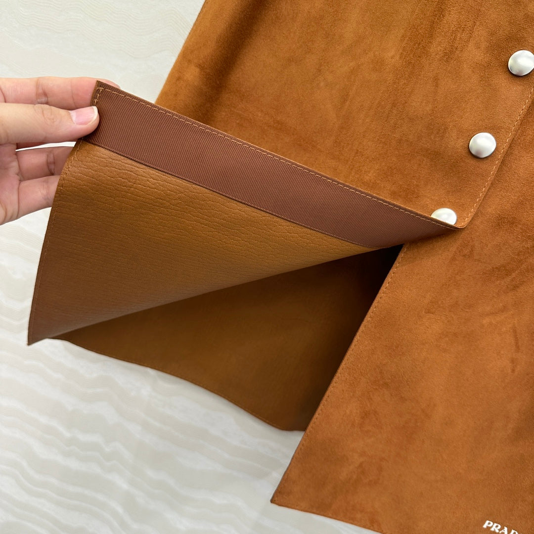 PRADA LAMB LEATHER SKIRT 276298