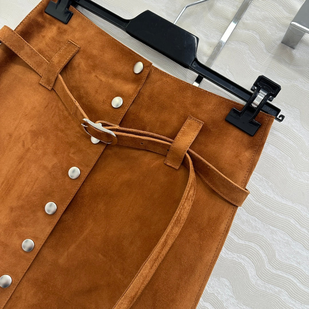 PRADA LAMB LEATHER SKIRT 276298