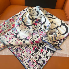 CHANEL 25S SCARF 90 IN SILK TWILL 700816