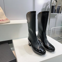 CHANEL SHORT BOOTS 25S 45 MM IN BLACK LAMBSKIN