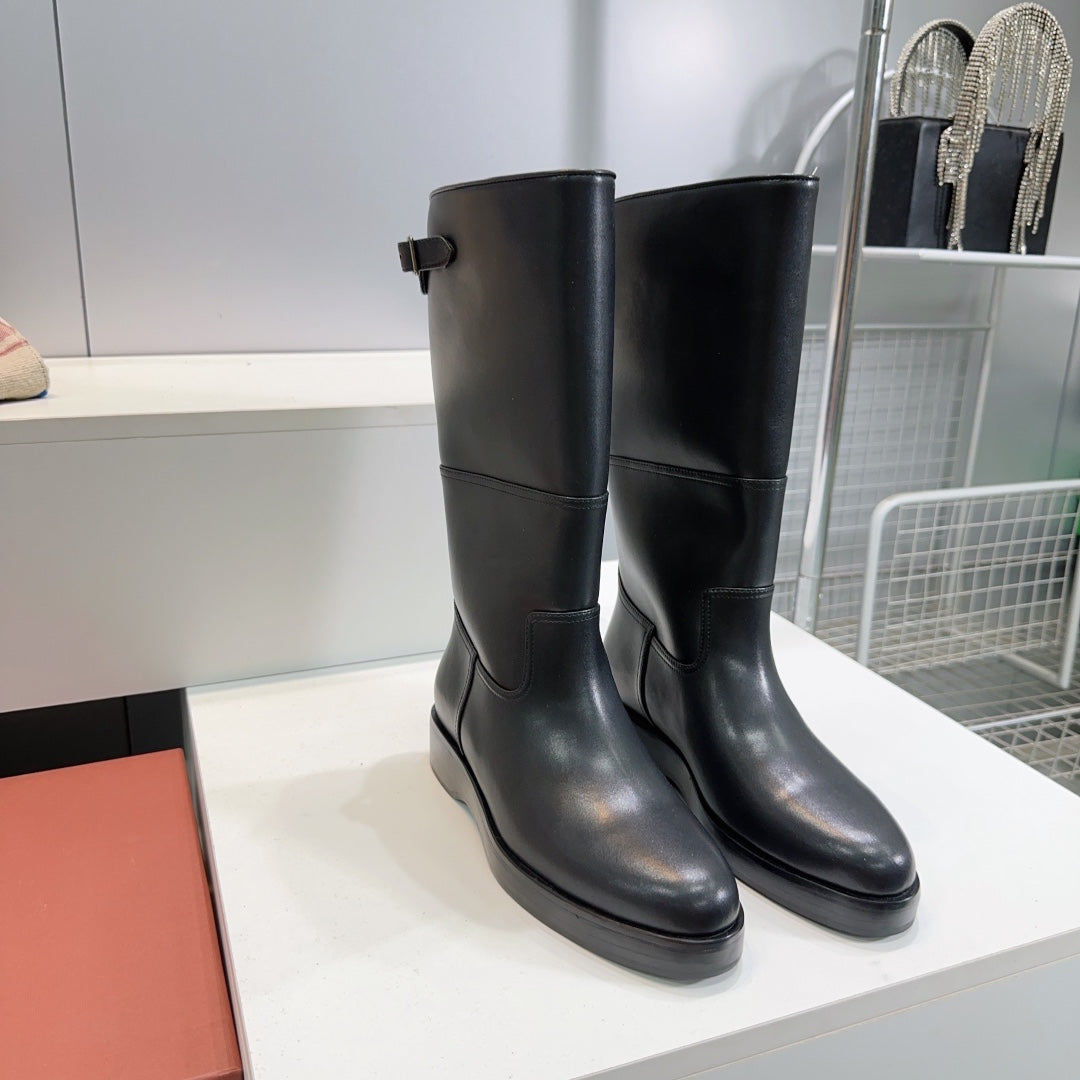 LP 25S LUPO BOOT IN BLACK CALFSKIN