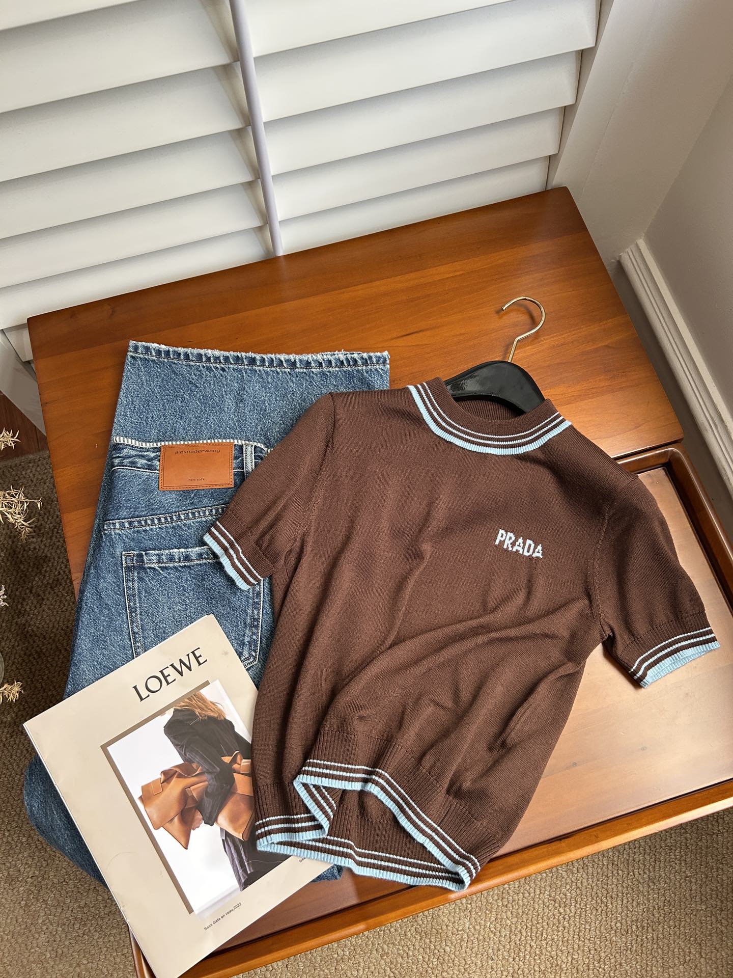 PRADA SHORT-SLEEVE KNIT TOP STYLE 99