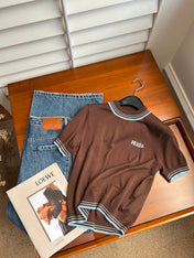 PRADA SHORT-SLEEVE KNIT TOP STYLE 99