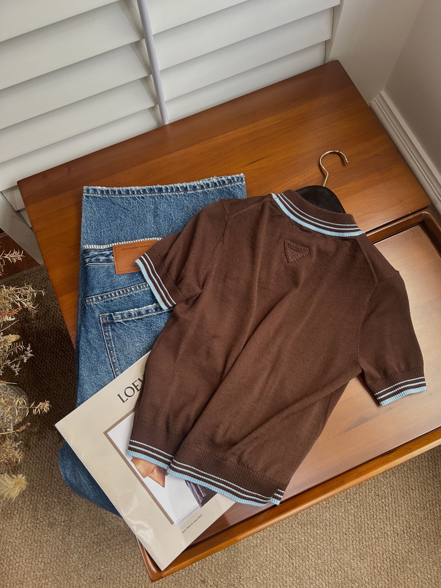 PRADA SHORT-SLEEVE KNIT TOP STYLE 99