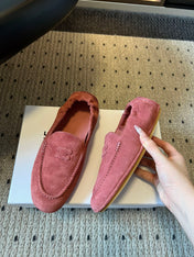 CELINE 25S LOAFERS FLAT IN PINK SUEDE