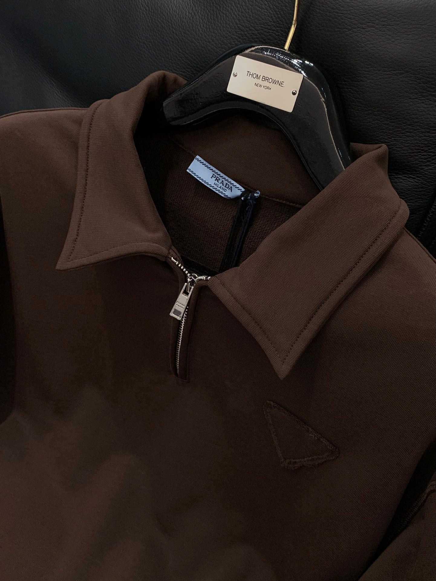 PRADA FLEECE JACKET WITH LAPEL STYLE 21