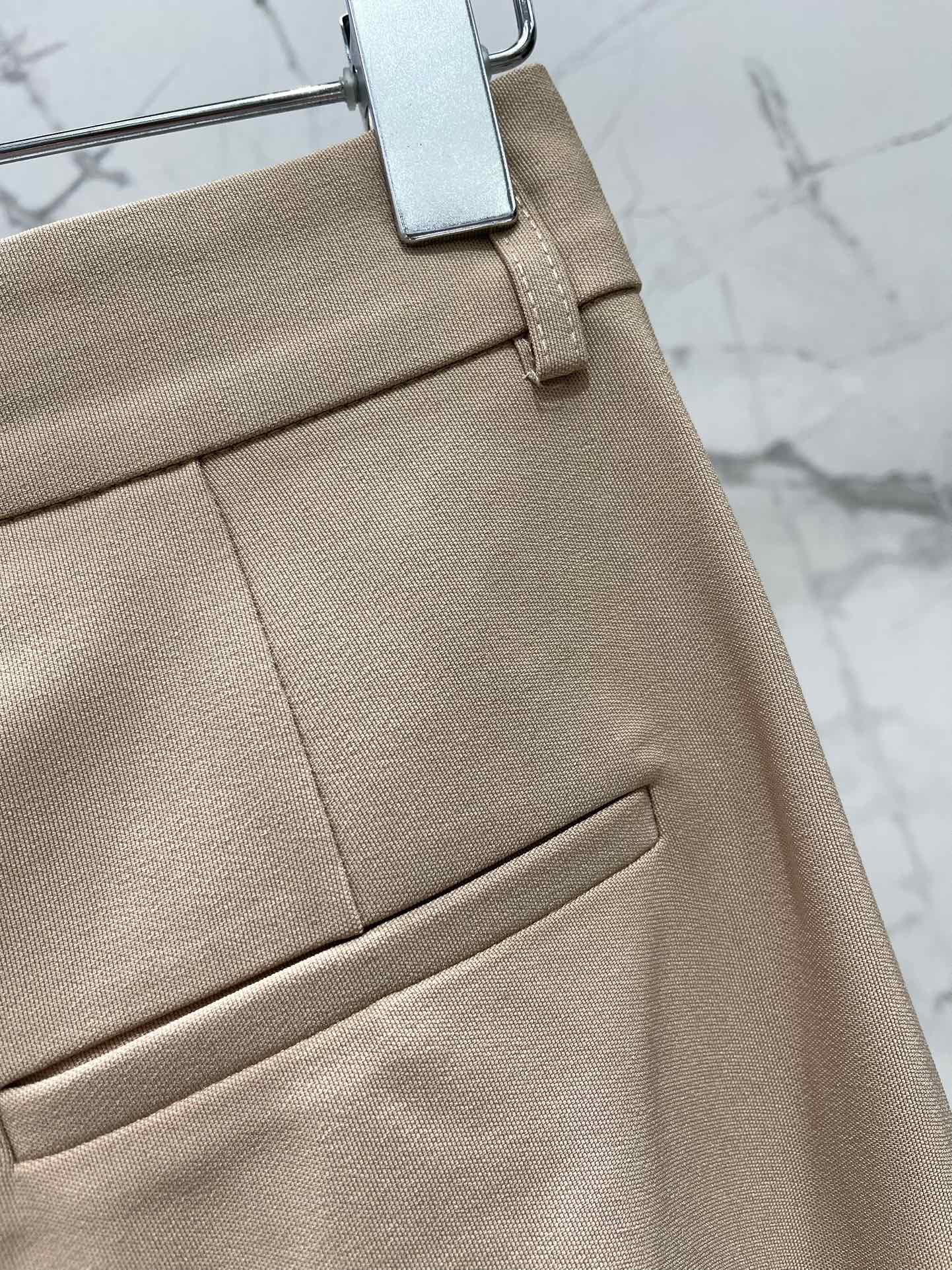 YSL 25S HIGH-WAISTED WIDE-LEG PANTS STYLE 176